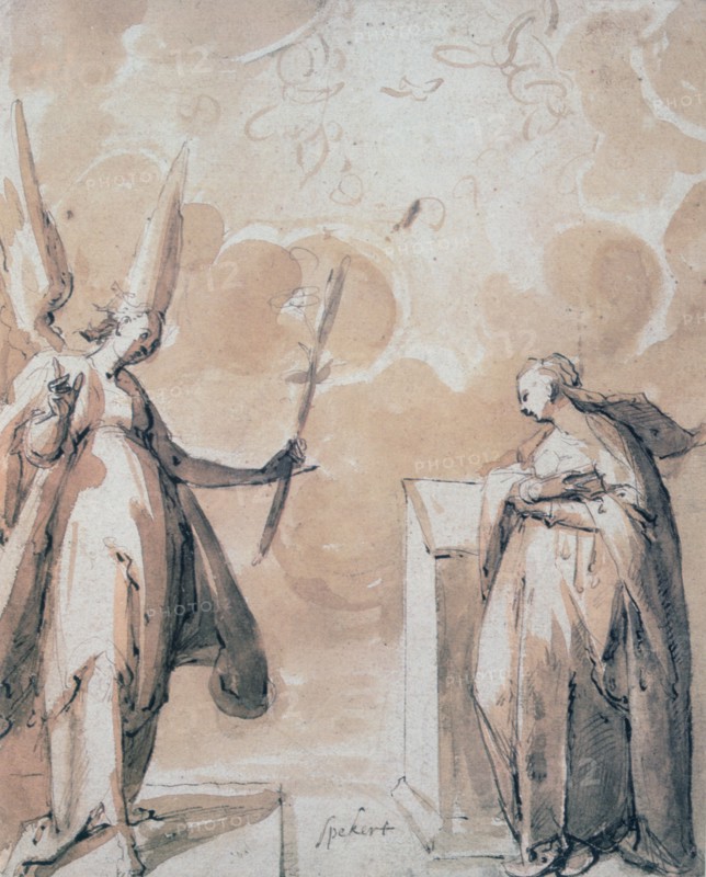 'The Annunciation', c1530-1577. Artist: Hans Speeckaert