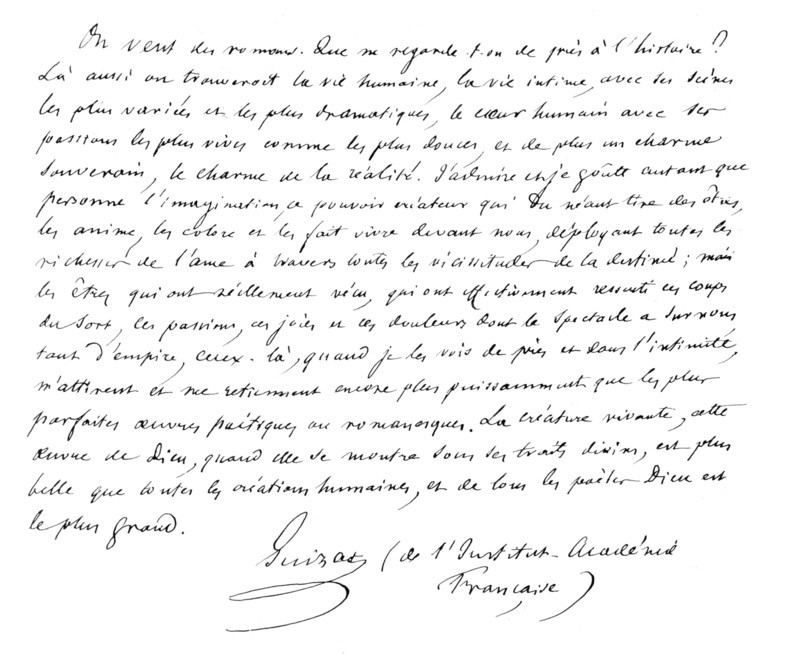 'Manuscript, Signed by Francois Guizot', c19th Century. Artist: Francois Guizot