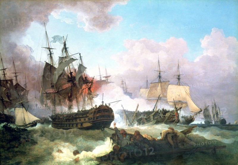 'The Battle of Camperdown', 1799. Artist: Philip James de Loutherbourg