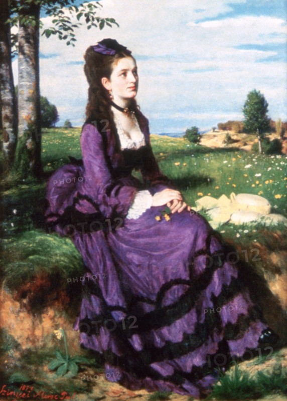'Lady in Violet', 1874. Artist: Pal Szinyei Merse