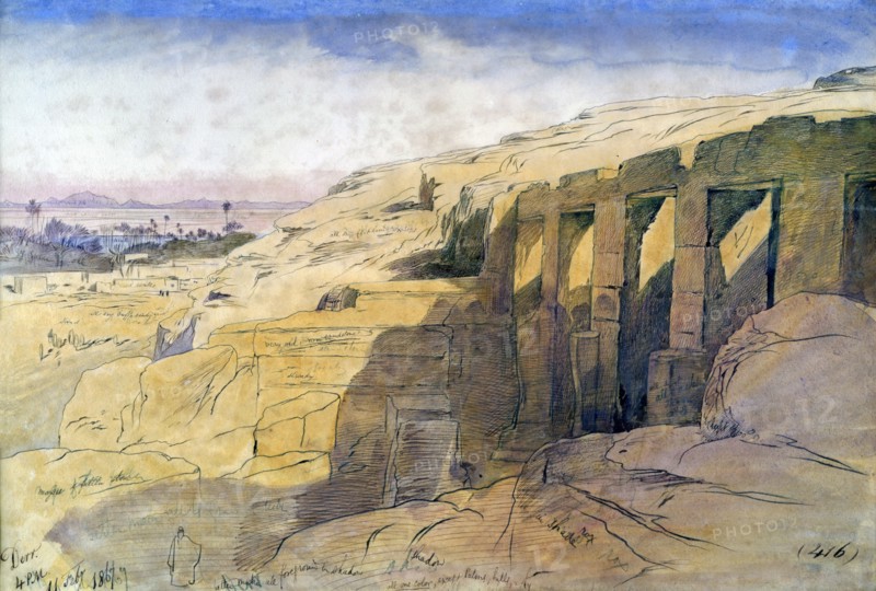 'Derr, Egypt', 1867. Artist: Edward Lear
