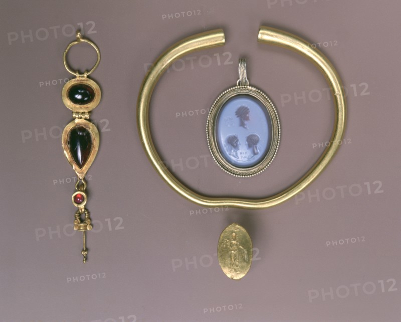 Assorted Greek and Roman jewelry, 4th century BC-17th century. Artist: Unknown