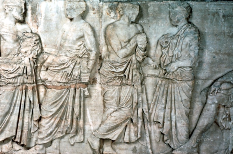 Officials, frieze from the Parthenon, 438-432 BC. Artist: Unknown
