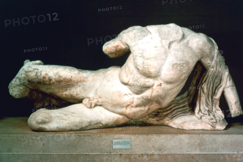 Cephisus or Illisus from the west pediment of the Parthenon, 447-432 BC. Artist: Unknown