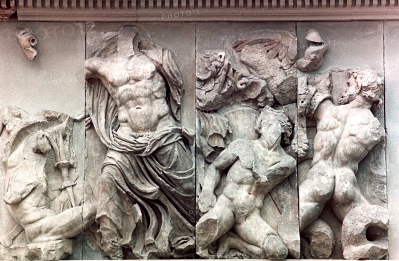 Detail from the Great Frieze of the Pergamon Altar, 180-159 BC. Artist: Unknown