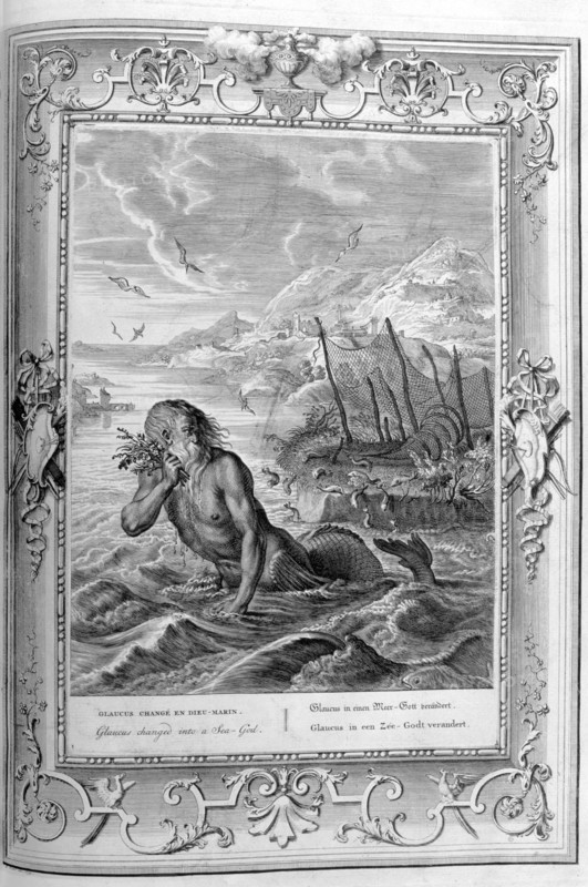 Glaucus turned into a sea god, 1733. Artist: Bernard Picart