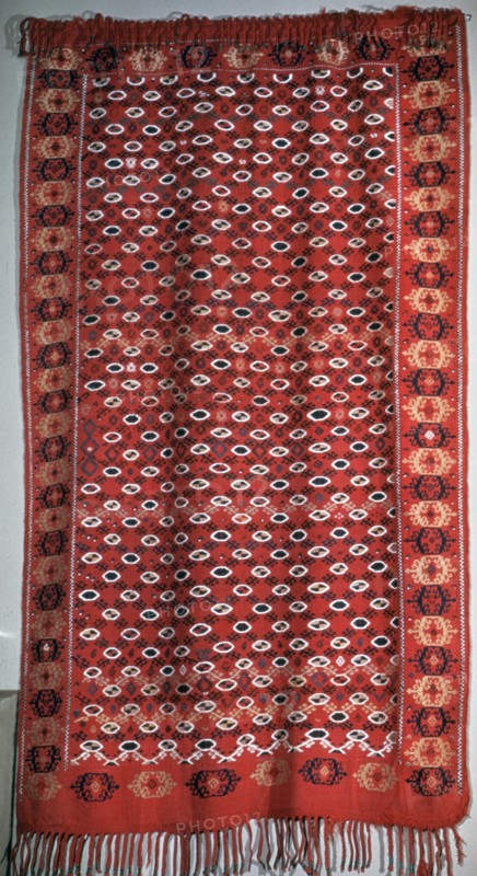 Turkmen cover with fringe. Artist: Unknown
