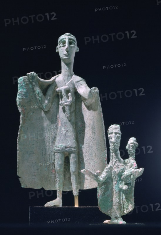 Bronze mother and child statutes, Nuragici culture, Siniscola, Sardinia, 9th-6th century BC. Artist: Unknown
