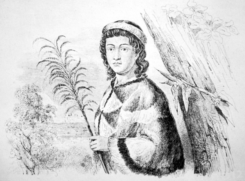 Hawaiian Princess Nahienaena. c18th century. Artist: Unknown