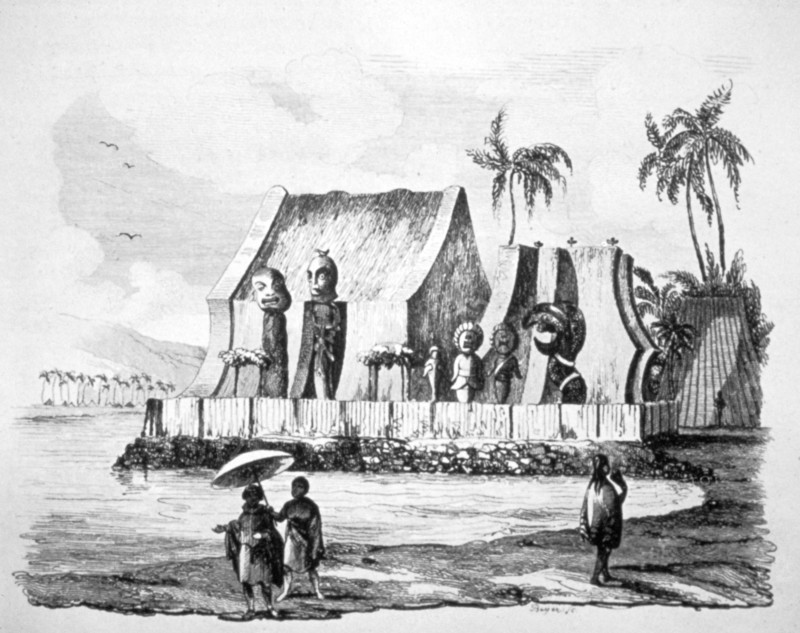 King's Temple in the Bay of Tiritatea, c1746-1830. Artist: Ludwig Choris