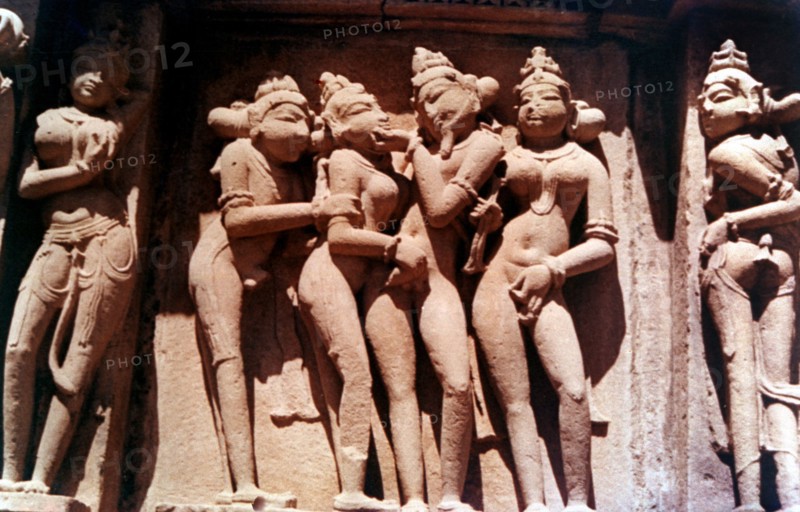 Erotic Sculpture, Hindu Temple, Khajuraho, India, 950 - 1050. Artist: Unknown