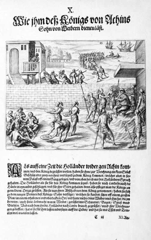 Offerings to the King, 1606. Creator: Theodor de Bry.