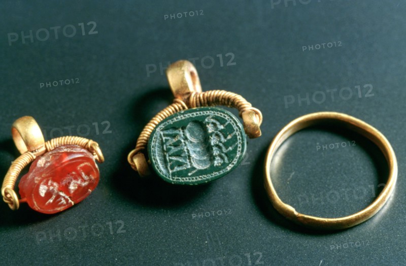 Rings with Inscription, Jewelery, Tunisia, c3rd-4th Century. Artist: Unknown