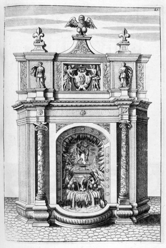Fountain design, 1664. Artist: Georg Andreas Bockler