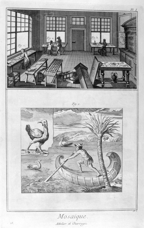 Mosaic makers, 1751-1777. Artist: Unknown