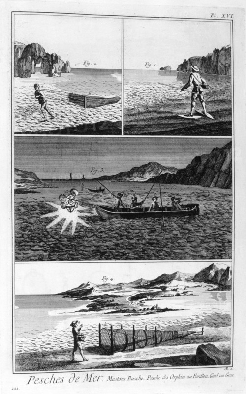 Sea fishing, 1751-1777. Artist: Unknown