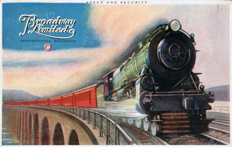 Broadway Limited, Pennsylvania Railroad, 1927. Artist: Unknown