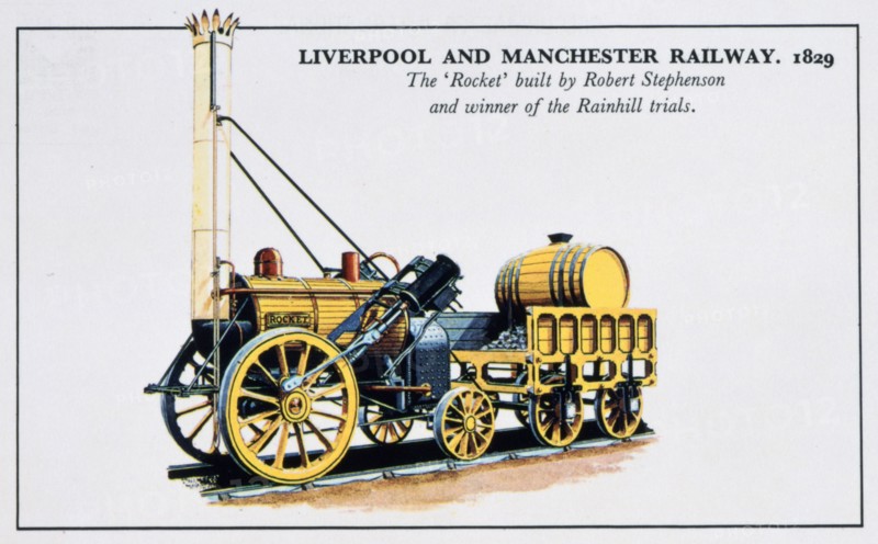 The Rocket, Liverpool and Manchester Railways, 1829, (20th century). Artist: Unknown