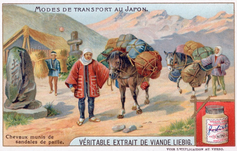 Modes of transport in Japan, 19th century. Artist: Unknown