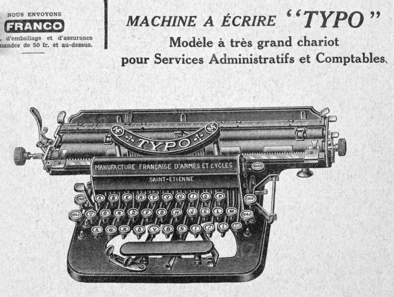 'Typo', typewriter advertisement, 20th century. Artist: Unknown