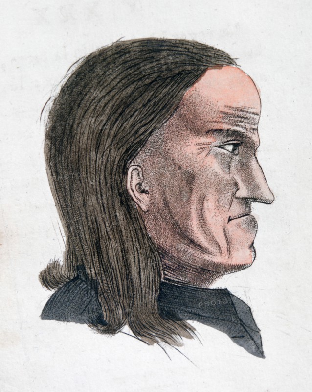 The facial characteristics of a melancholic person, 1808. Artist: Johann Kaspar Lavater
