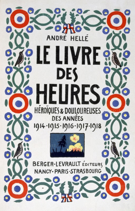 Frontpage of Le Livre des Heures, 1919. Artist: Andre Helle