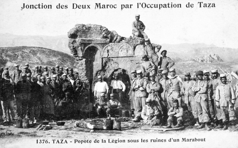 French Foreign Legion by some Marabout ruins, Taza, Morocco, 1904. Artist: Unknown