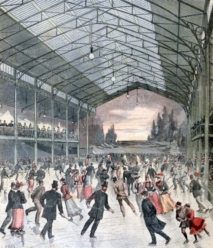 Ice Skating in Paris, 1892. Artist: Henri Meyer