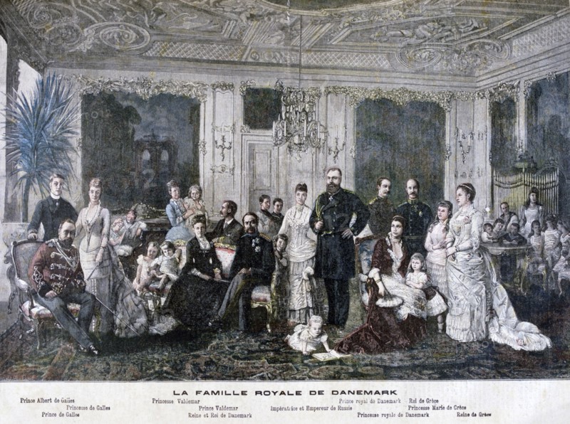 The royal family of Denmark, 1891. Creator: Henri Meyer.