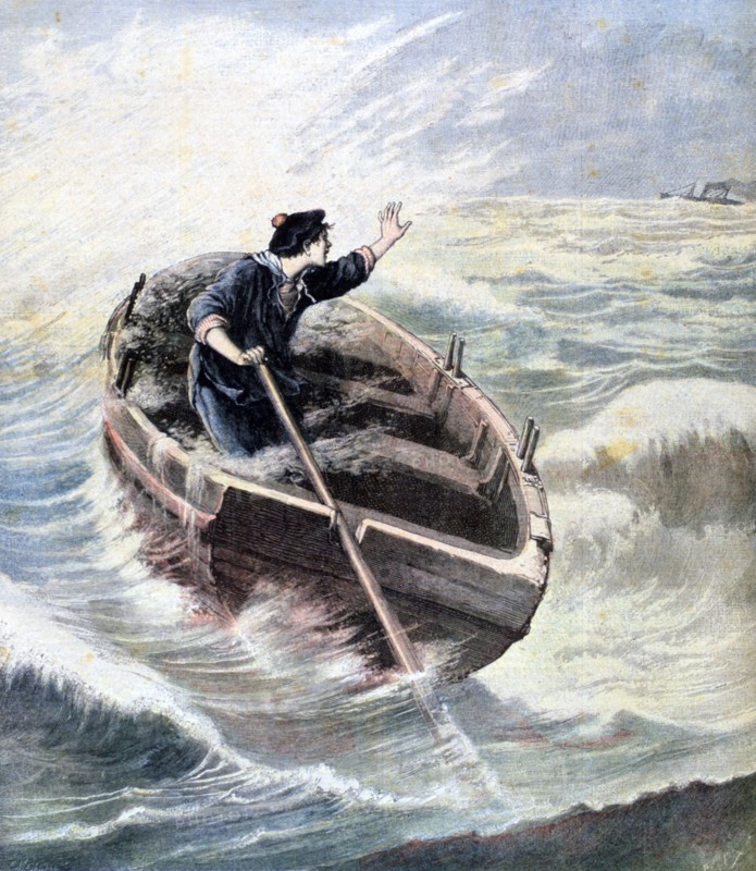 'Lost at Sea', 1891. Creator: Henri Meyer.