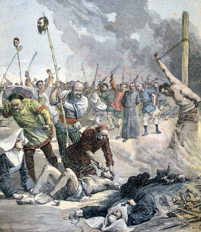 Massacres in China, 1891. Artist: Henri Meyer