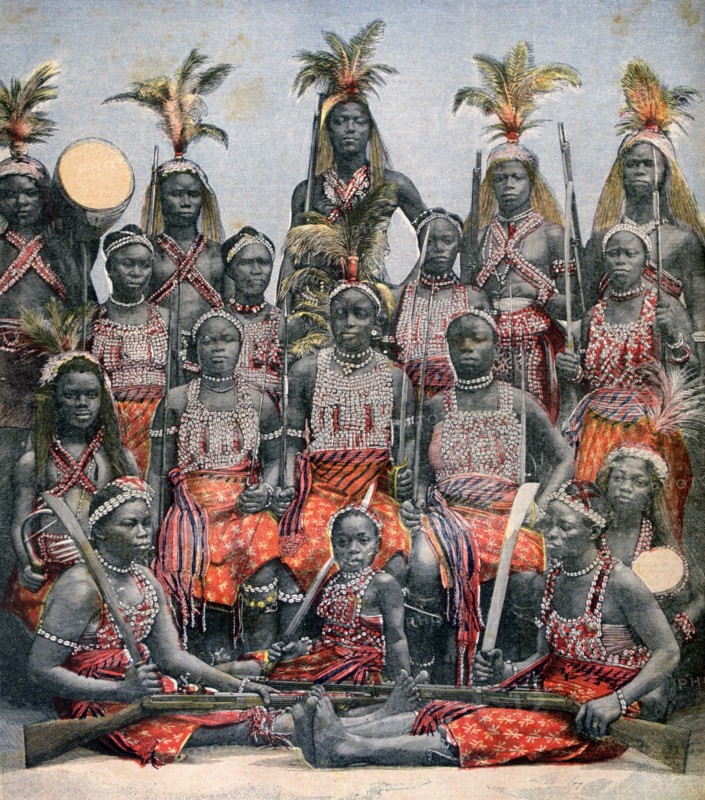 Amazonian warriors, 1891. Artist: Unknown
