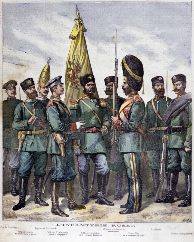 Russian infantry, 1892. Artist: Henri Meyer
