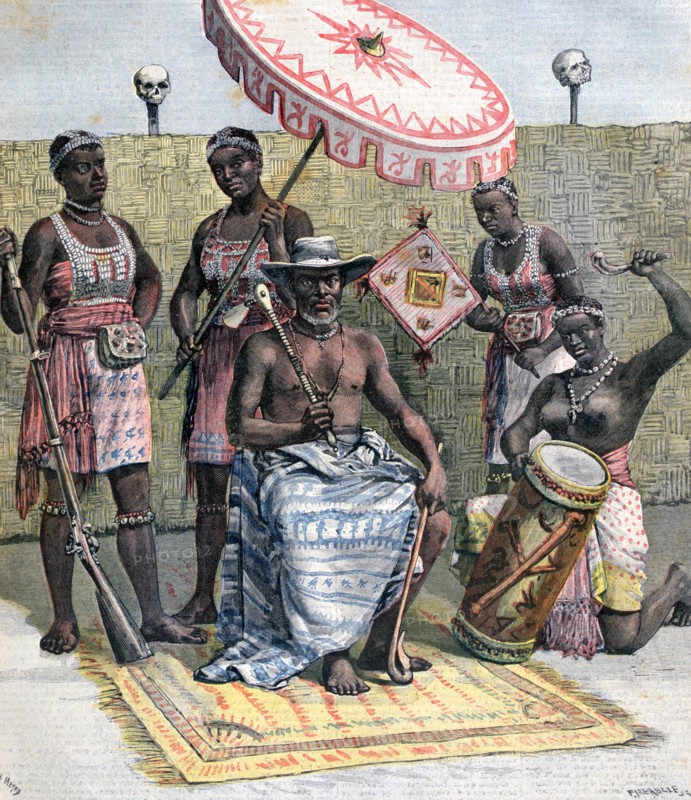 Behanzin, King of Dahomey, 1892. Artist: Henri Meyer