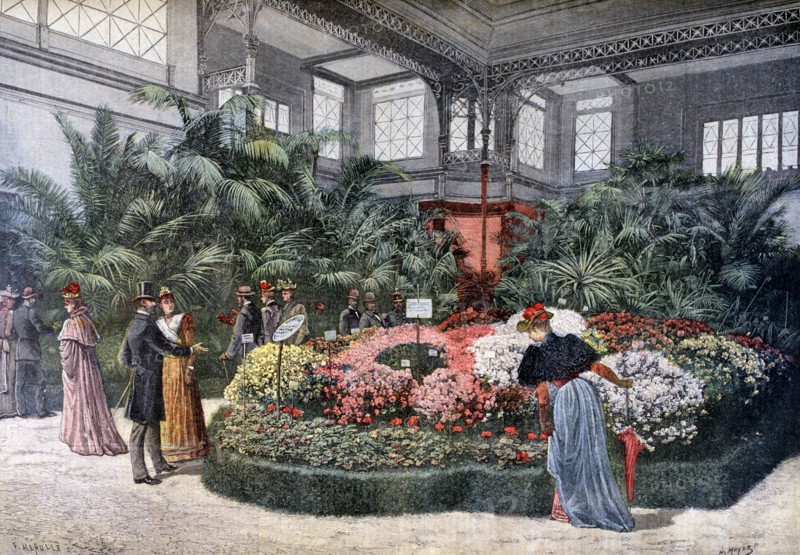 Horticulture exposition, Cours La Reine, Paris, 1892. Creator: F Meaulle.