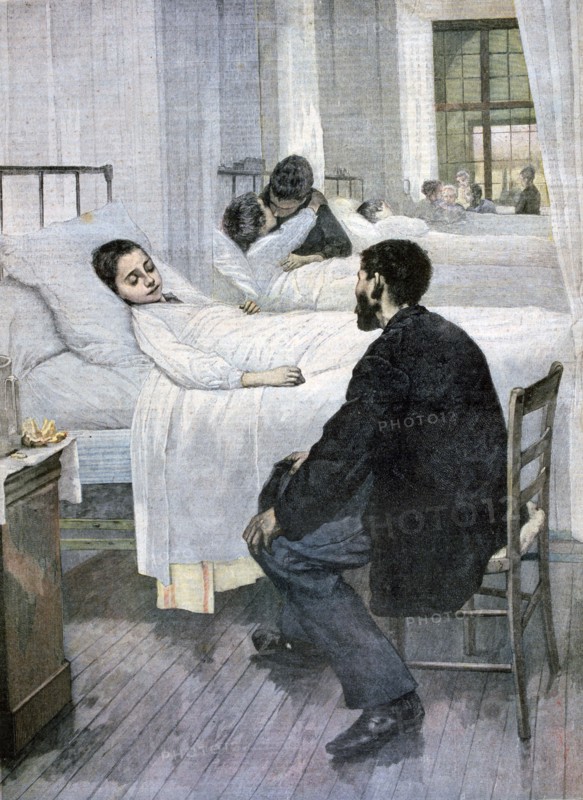 'Visiting Day at the Hospital', 1893. Artist: Henry Jules Jean Geoffroy