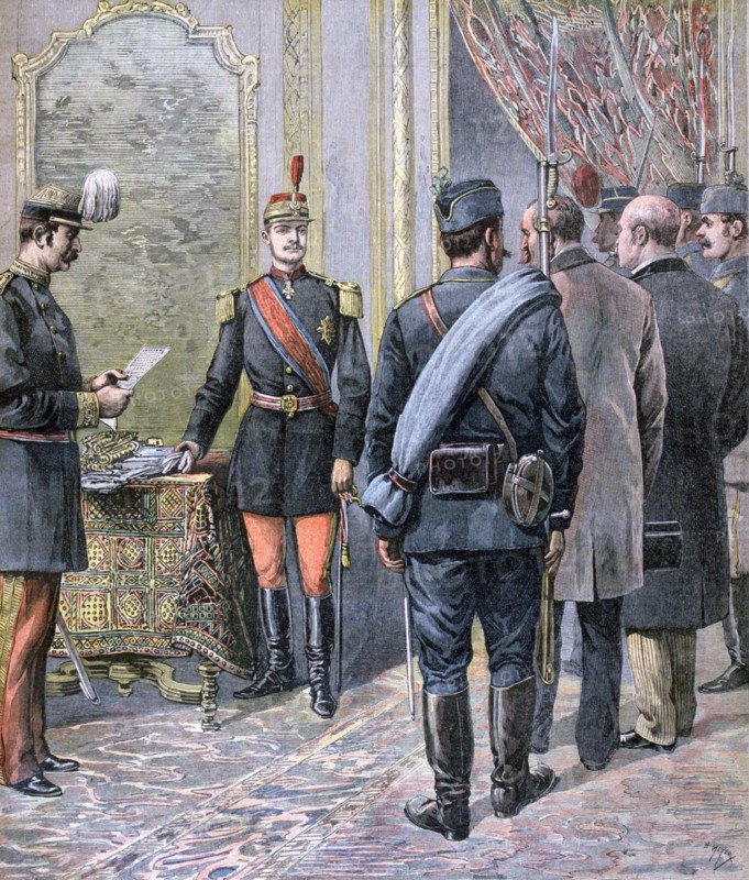Coup d'etat in Serbia, 1893. Artist: Henri Meyer