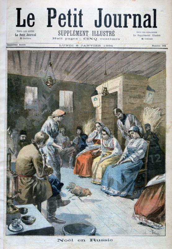 Christmas in Russia, 1893 (1894). Artist: Oswaldo Tofani