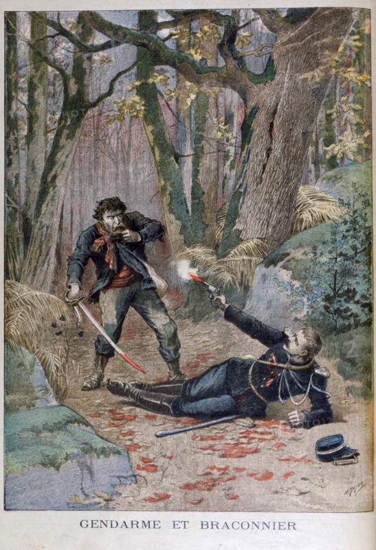 'Gendarme and Poacher', Béziers, France, 1895. Artist: Henri Meyer