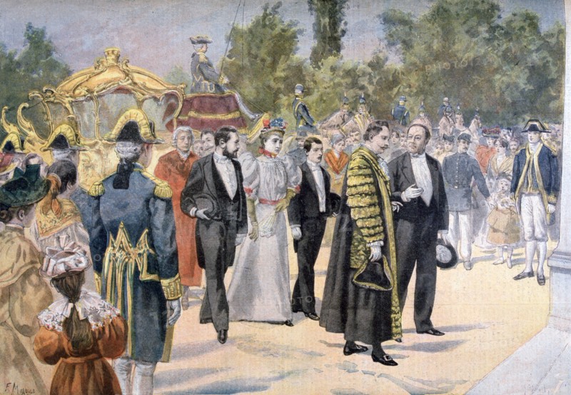 The Lord Mayor of London visiting Bordeaux, France, 1895. Creator: F Meaulle.