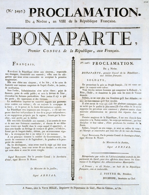 'Proclamation of Napoleon as 1st Consul', 19th century. Artist: Unknown