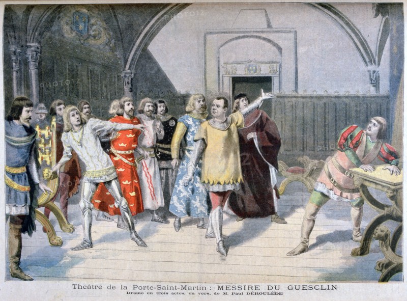 'Messire du Guesclin', Théâtre de la Porte Saint-Martin, 1895. Artist: Paul Deroulede