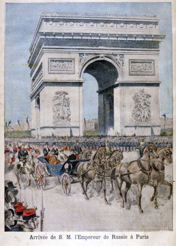 Tsar Nicholas II arrives in Paris, 1896. Artist: Henri Meyer