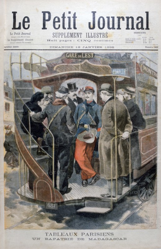 A French soldier back home from Madagascar, 1896. Artist: Unknown