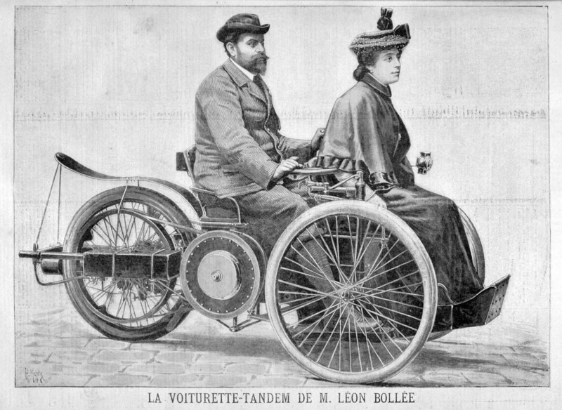 Leon Bollee's 'Voiturette' car, 1896. Artist: Henri Meyer