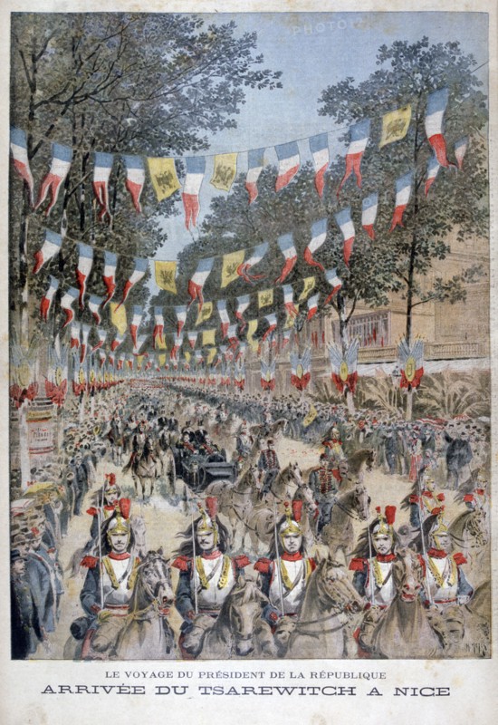 Tsar Nicholas II of Russia and President Felix Faure of France arrive in Nice, 1896. Artist: Henri Meyer