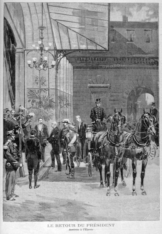 The return of Felix Faure, President of France, to Paris, after his visit to Russia, 1897. Creator: F Meaulle.
