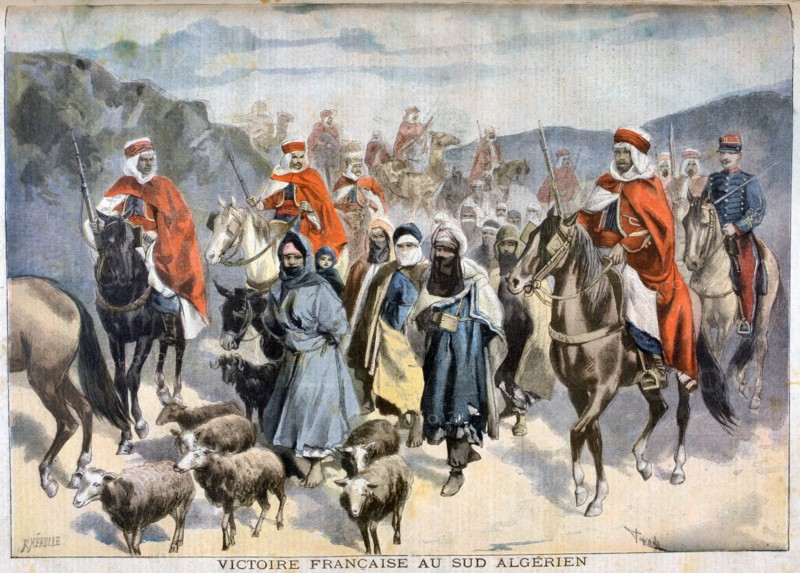 French victory in southern Algeria, 1897. Creator: F Meaulle.