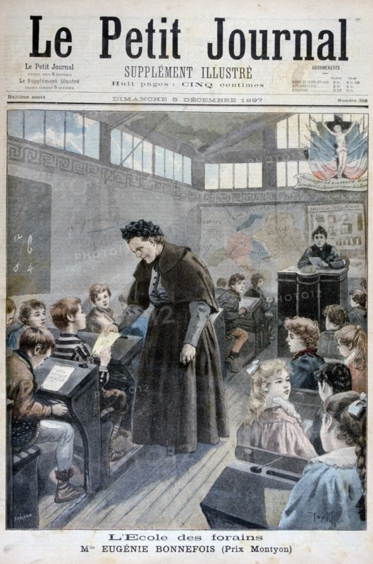 Mademoiselle Eugenie Bonnefois, founder of a school for children of fairground workers, 1897. Creator: F Meaulle.