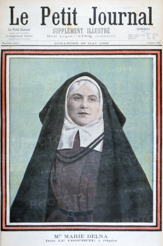 Marie Delna in the opera 'Prophète', 1898. Artist: Unknown